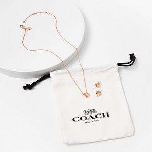 Coach earrings and necklace set
